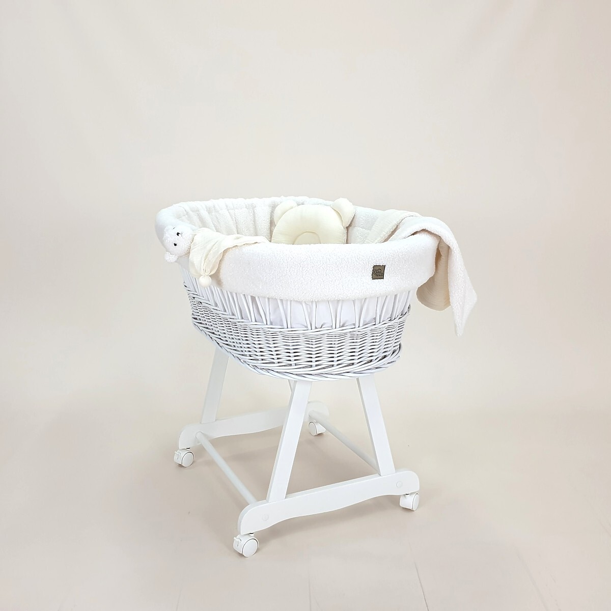 Ourbaby blanket pillow white wicker bed 40898-0