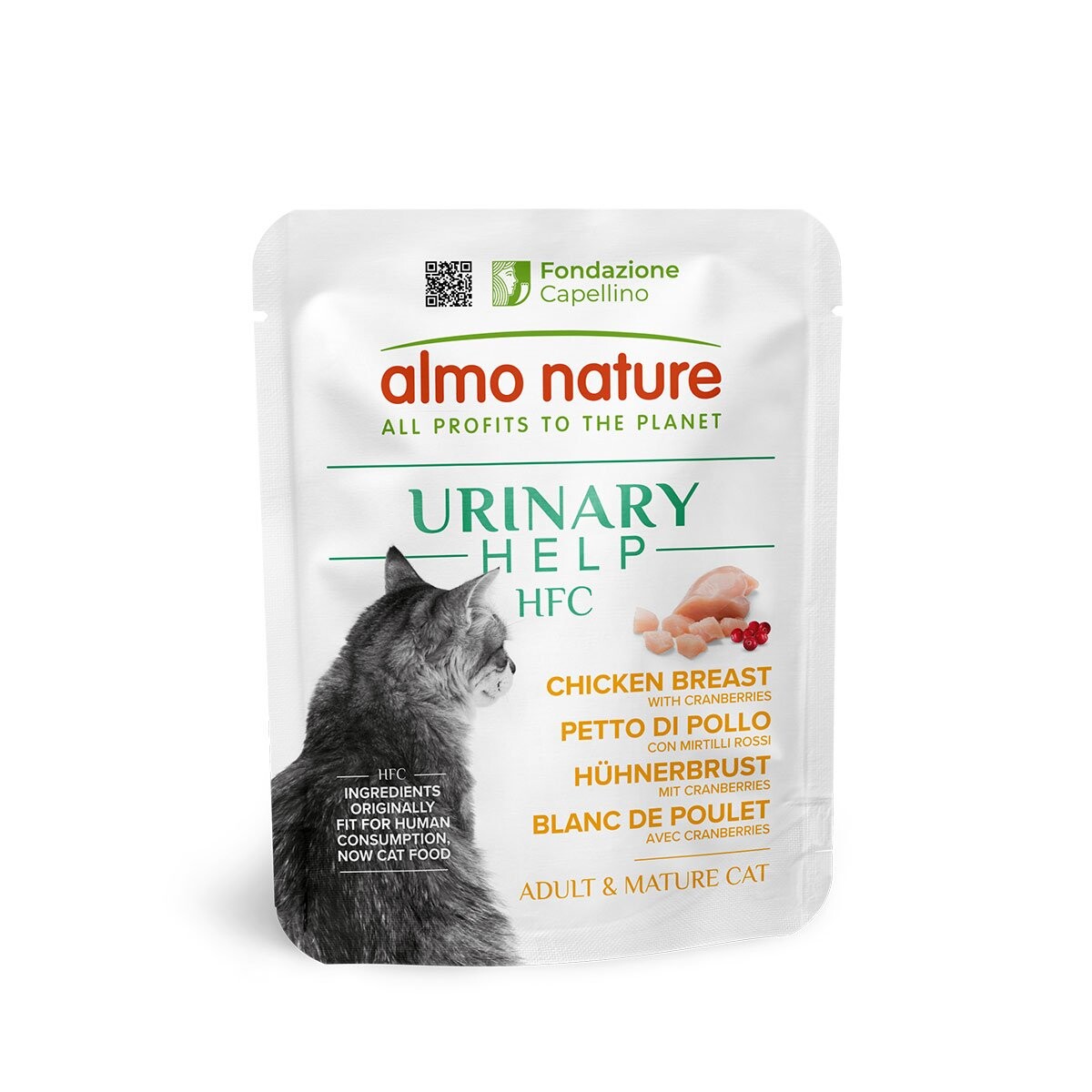 Almo Nature HFC Urinary Help 6 x 50 g - kuřecí prsa s brusinkami