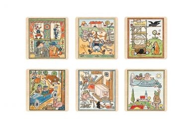 Dřevěný podtácek Veselé podtácky 6 ks – Josef Lada ©