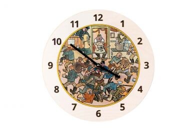Dřevěné hodiny Hospodská rvačka – Josef Lada ©