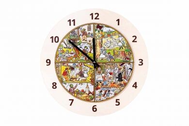 Dřevěné hodiny Čtyři roční období – Josef Lada ©