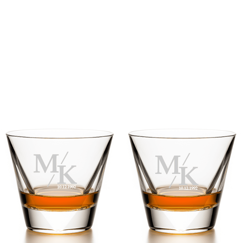 Dekorant Sklenice na whisky s monogramem Triangle 320 ml 2KS