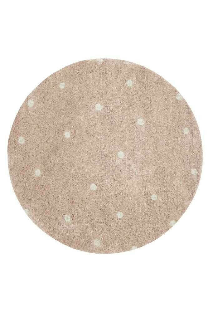 Kusový koberec Dot Rose kruh, 140x140, růžová, dětský pokoj, Lorena Canals