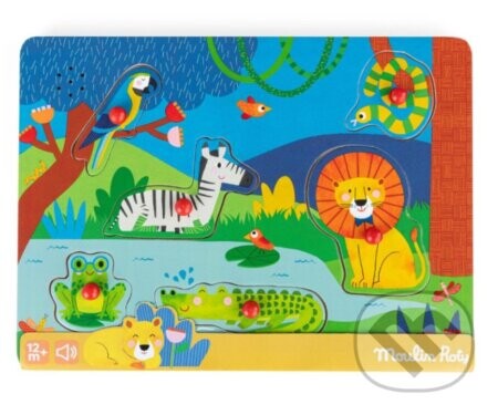 Dřevěné puzzle Zvířátka Les Toupitis - Moulin Roty