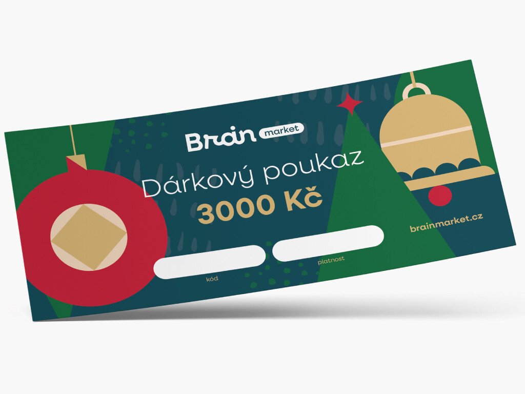 BrainMax Vánoční dárková elektronická poukázka 3000 Kč