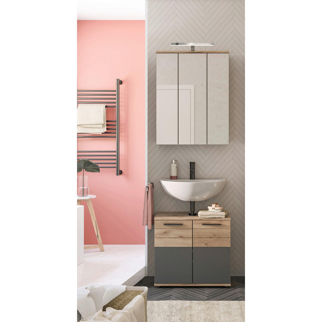 MID.YOU KOUPELNA šedá, barvy dubu