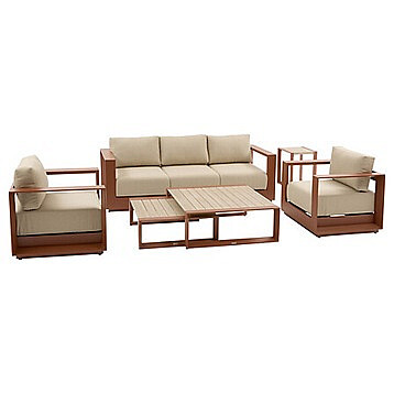 Hliníková sestava pro 5 osob MADRID NEW (mahagon)