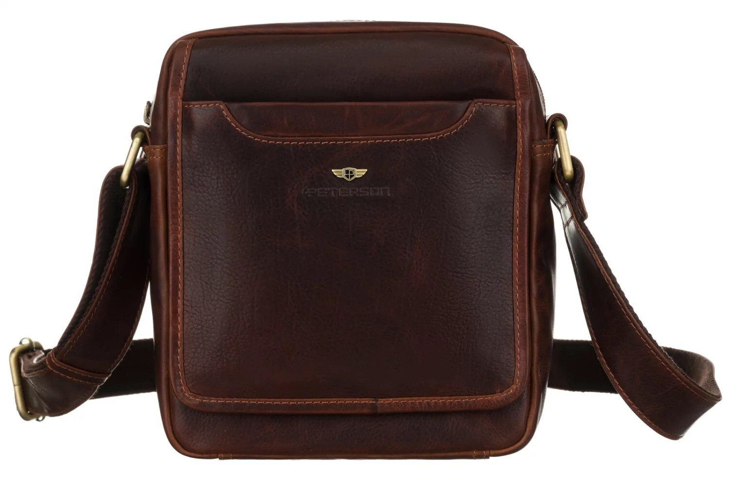 Pánská kožená taška hnědá - Peterson Tarik hnědá