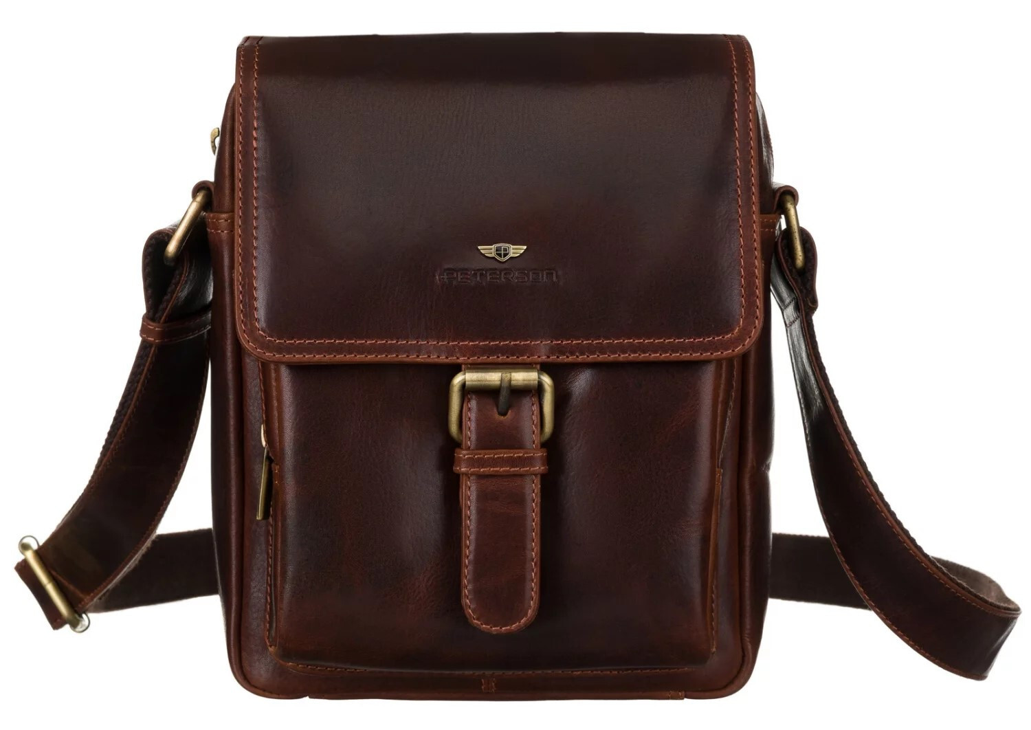 Pánská kožená taška hnědá - Peterson Salmon hnědá