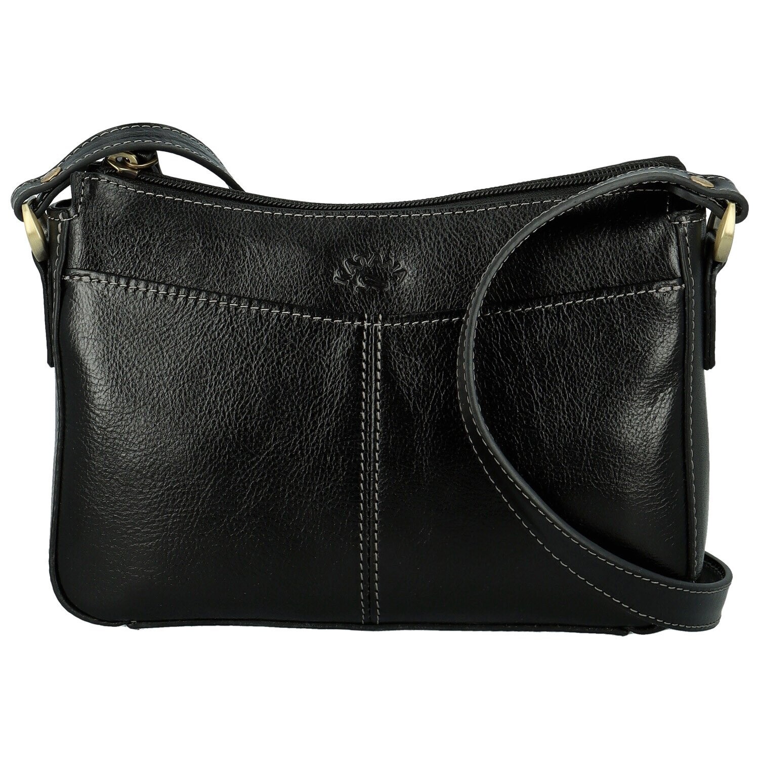 Dámská kožená crossbody kabelka černá - Katana Denali černá