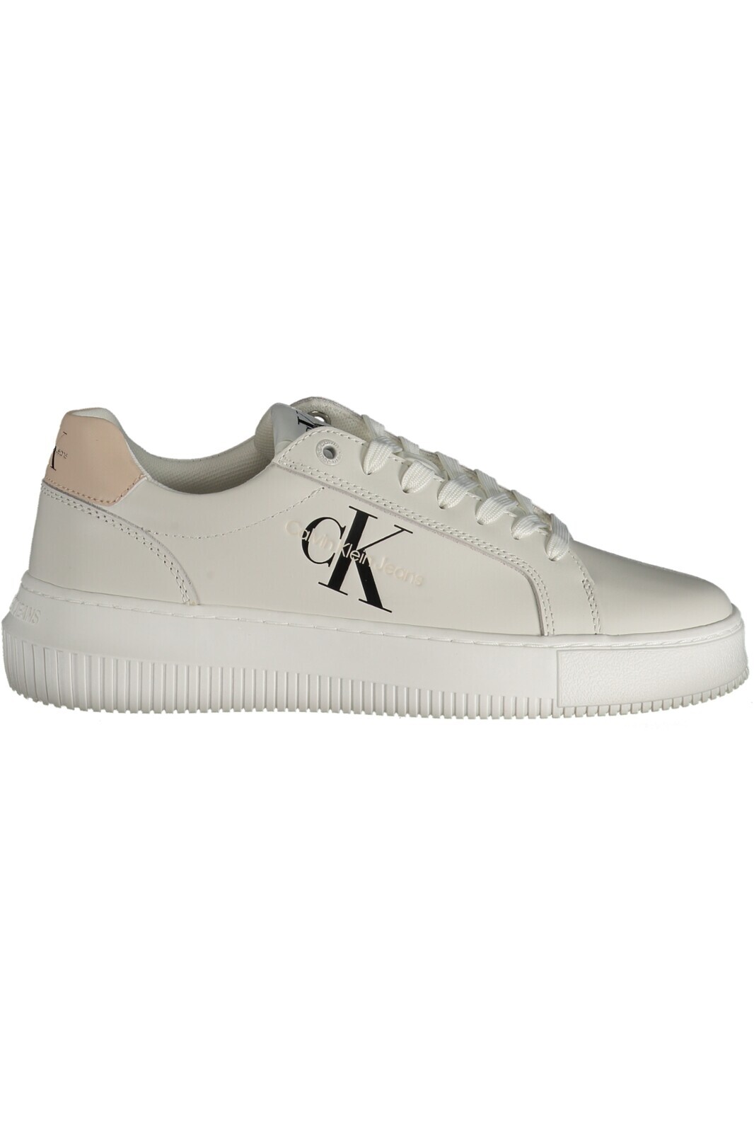 Calvin Klein Bright White/Whisper Pink Sneaker For Women / Girls
