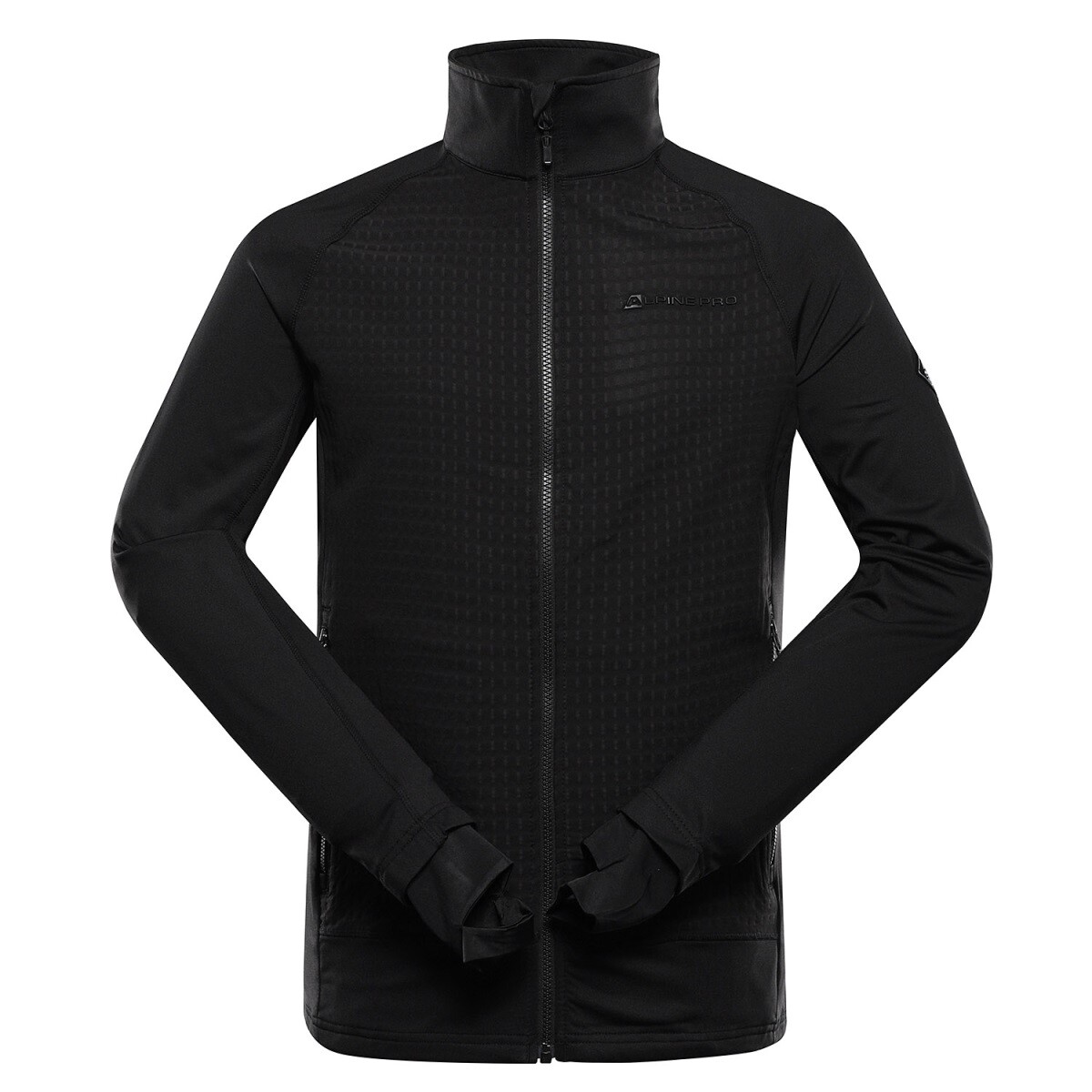 Pánská mikina na zip s prostretch alpine pro quert 2 černá s