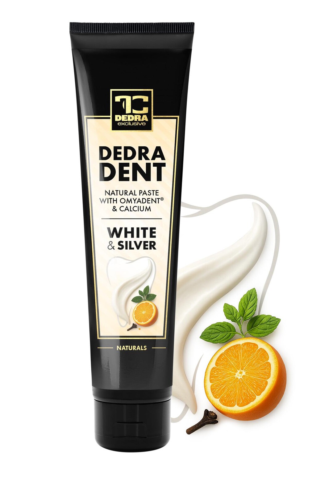 Přírodní šetrně bělící zubní pasta s Omyadent® (hydroxyapatit & kalcium karbonát) | remineralizace skloviny | DEDRA DENT | 100 g