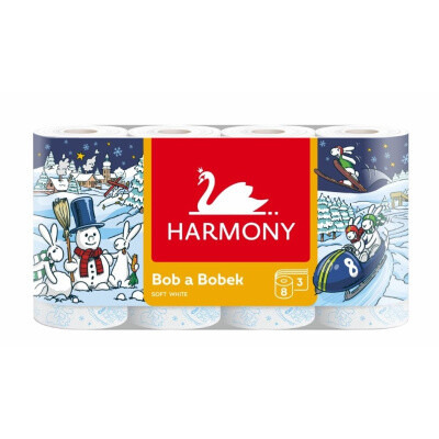 Harmony Winter 3vrstvý toaletní papír, role 17,5 m, 8 rolí