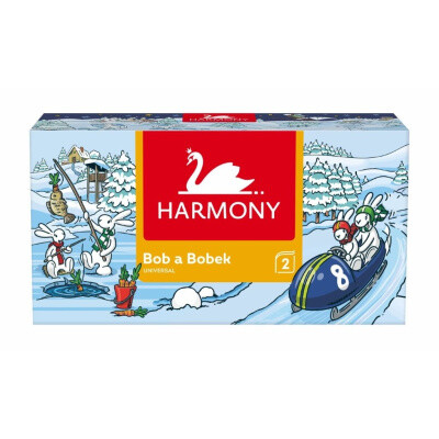 Harmony Universal 2vrstvé papírové kapesníčky v krabičce Bob & Bobek 150 ks