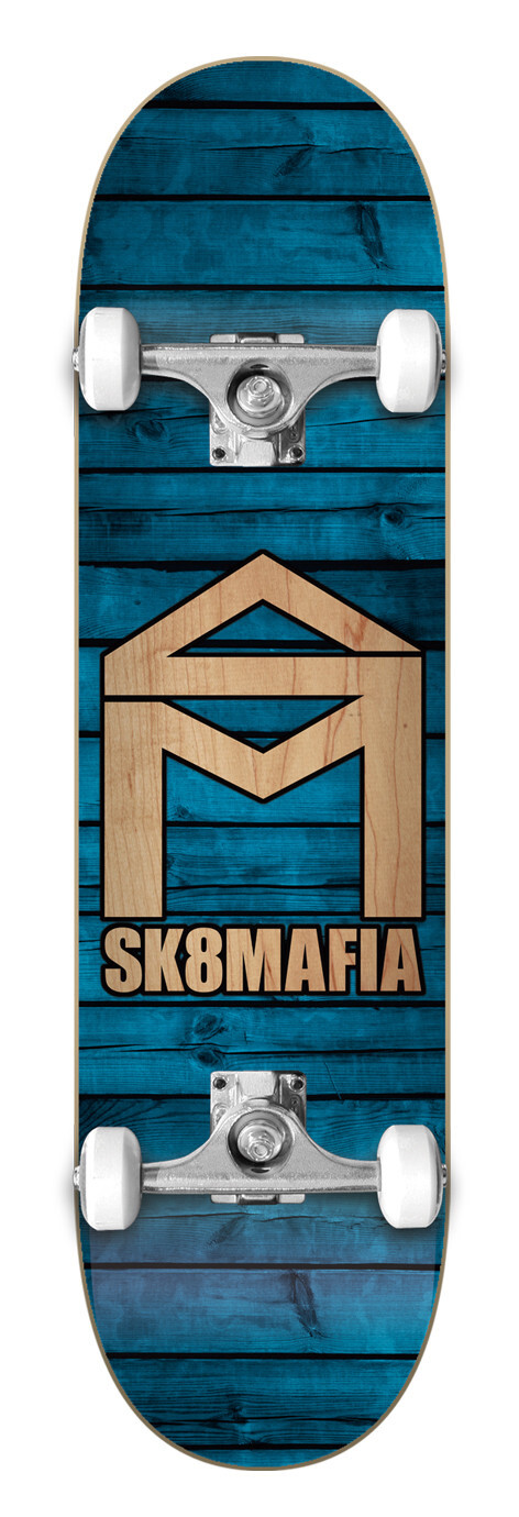 Sk8Mafia - House Logo Wood Blue 7.875