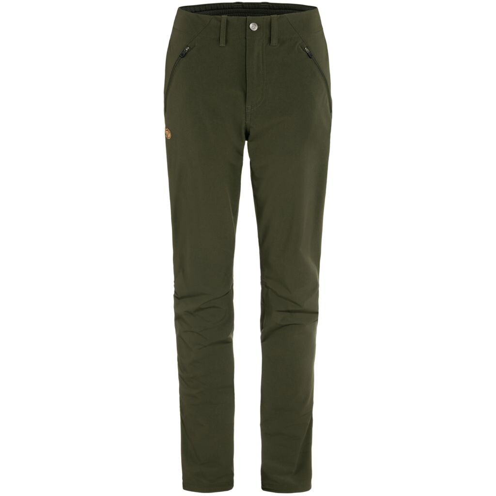 FJÄLLRÄVEN Abisko Trail Stretch Trousers W, Deep Forest (vzorek) velikost: 38