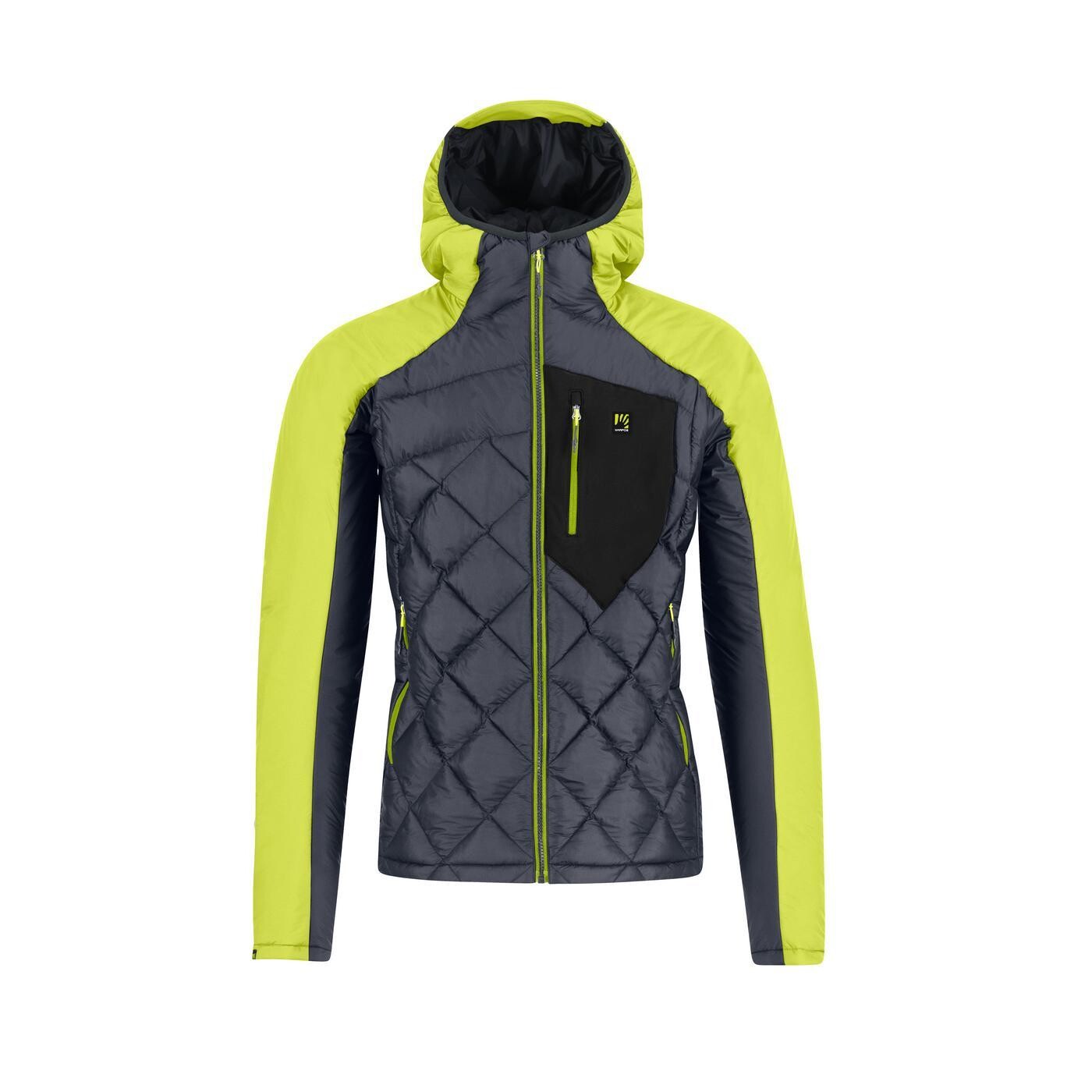 KARPOS Lastei Up Jacket, Woodl.Gray/Acid Lime velikost: L