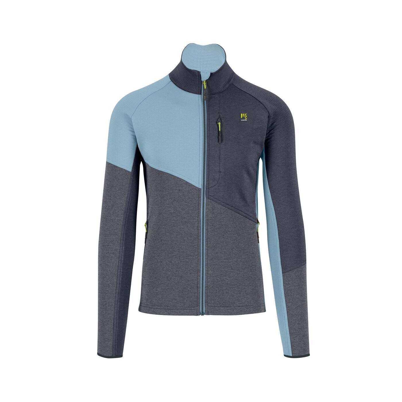 KARPOS Federa Full-Zip Fleece, Woodl.Gray/Black/Smoke Blue velikost: L