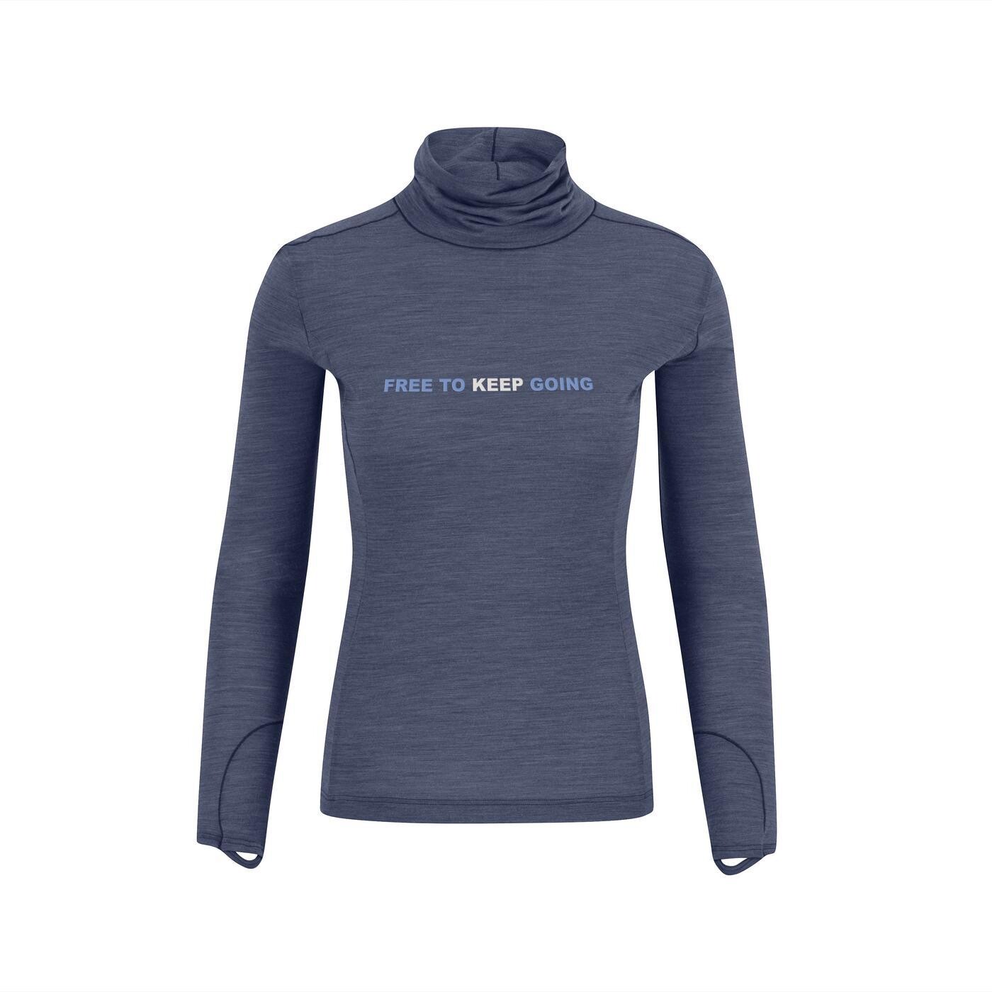 KARPOS Coppolo Merino W High Neck Ls, Ombre Blue velikost: S