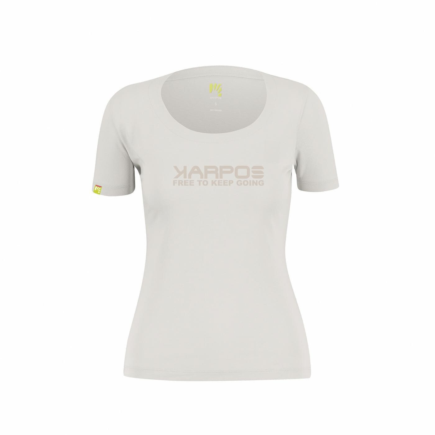 KARPOS Loma Cotton W T-Shirt, Vaporous Gray/ Writing Print velikost: S