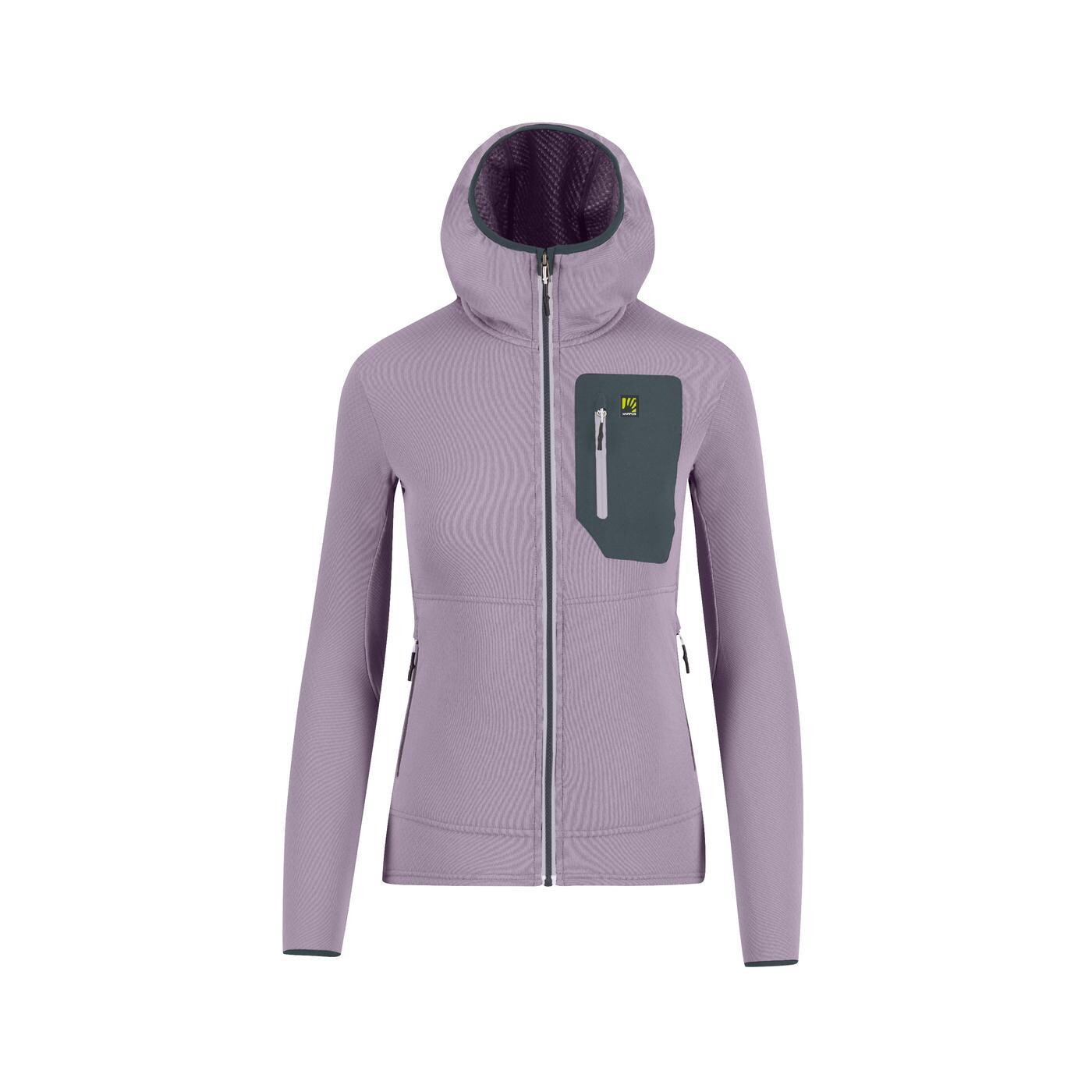 KARPOS Antermoia Hoodie W Fleece, Lavender/Woodl.Gray velikost: S
