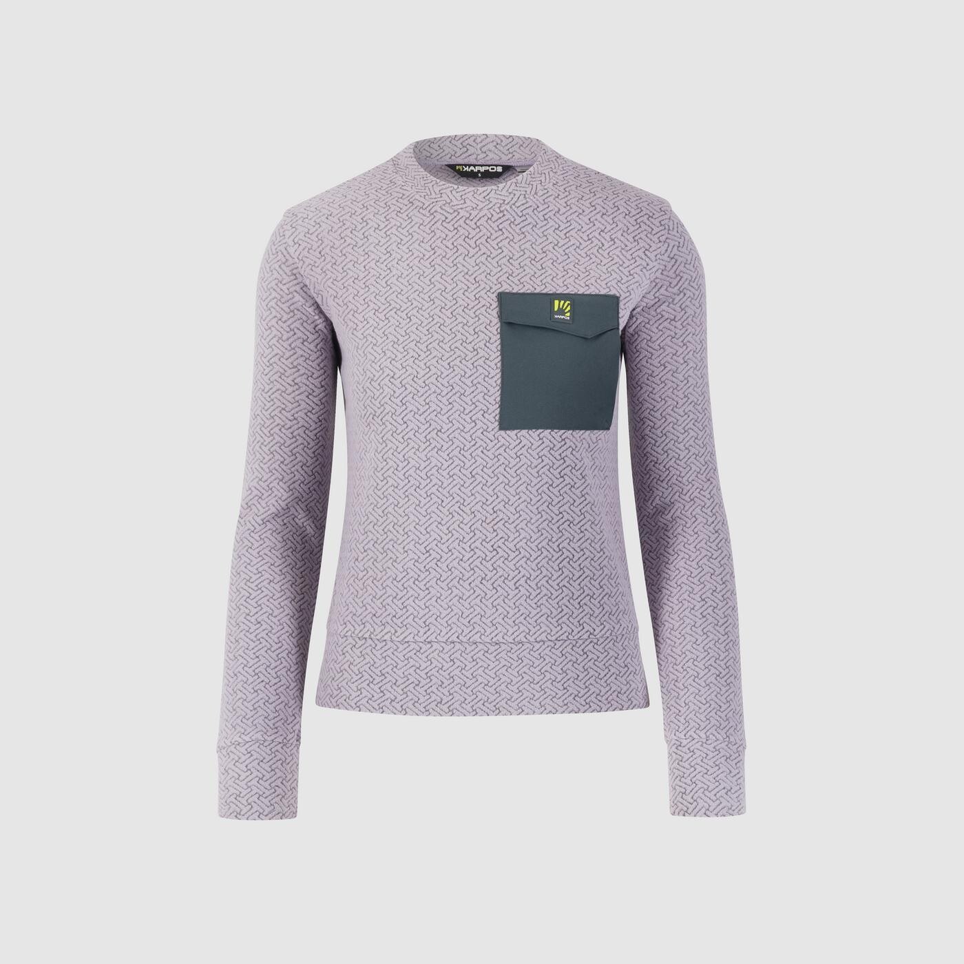 KARPOS Mesdi' W Crewneck Fleece, Lavender/Woodl.Gray velikost: S