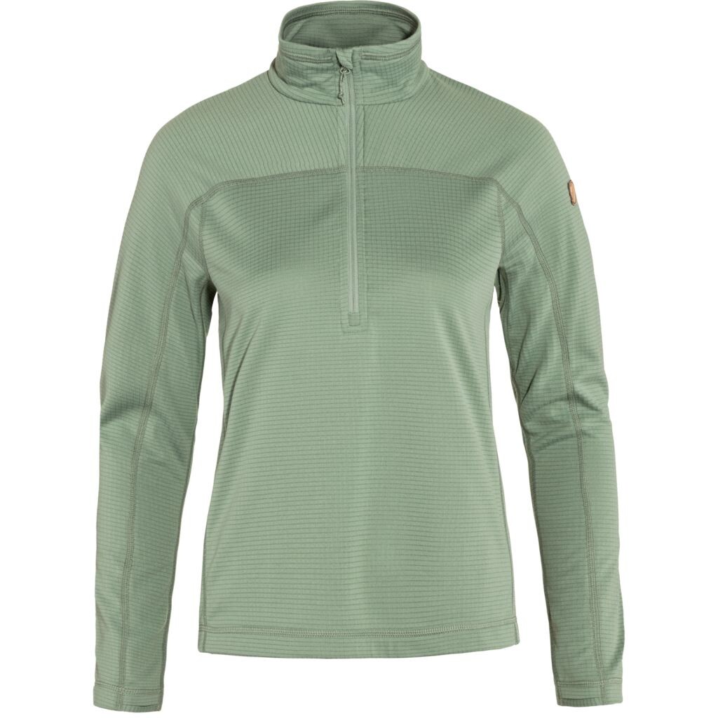 FJÄLLRÄVEN Abisko Lite Fleece Half Zip W, Misty Green (vzorek) velikost: S