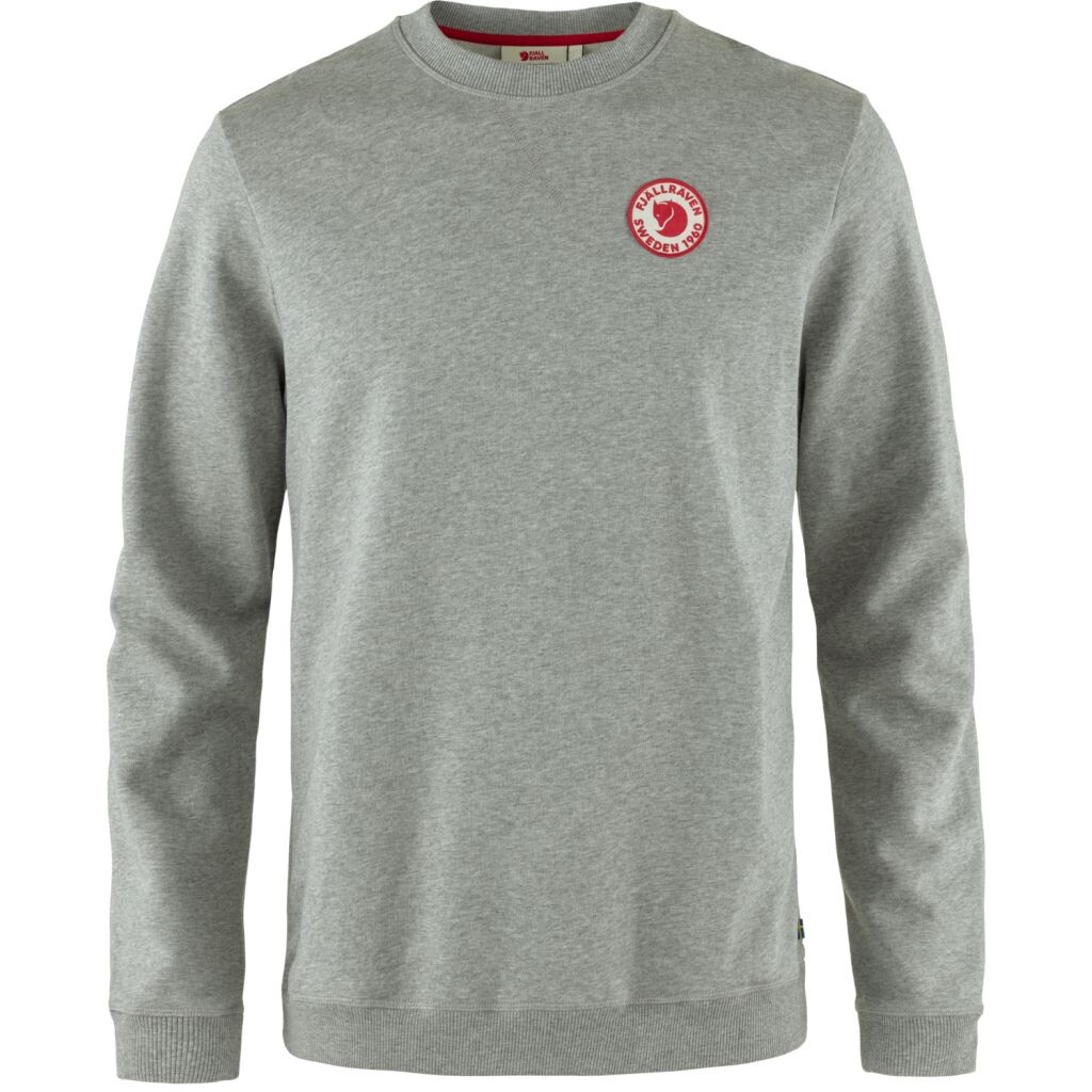 FJÄLLRÄVEN 1960 Logo Badge Sweater M, Grey-Melange (vzorek) velikost: M