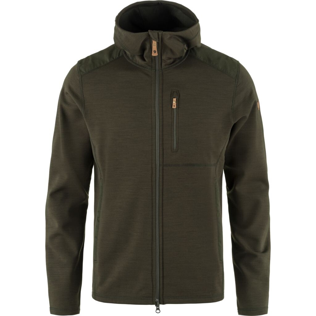 FJÄLLRÄVEN Keb Fleece Hoodie M, Deep Forest (vzorek) velikost: M