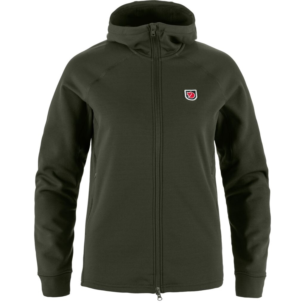FJÄLLRÄVEN Polar Fleece Hoodie W, Deep Forest (vzorek) velikost: S