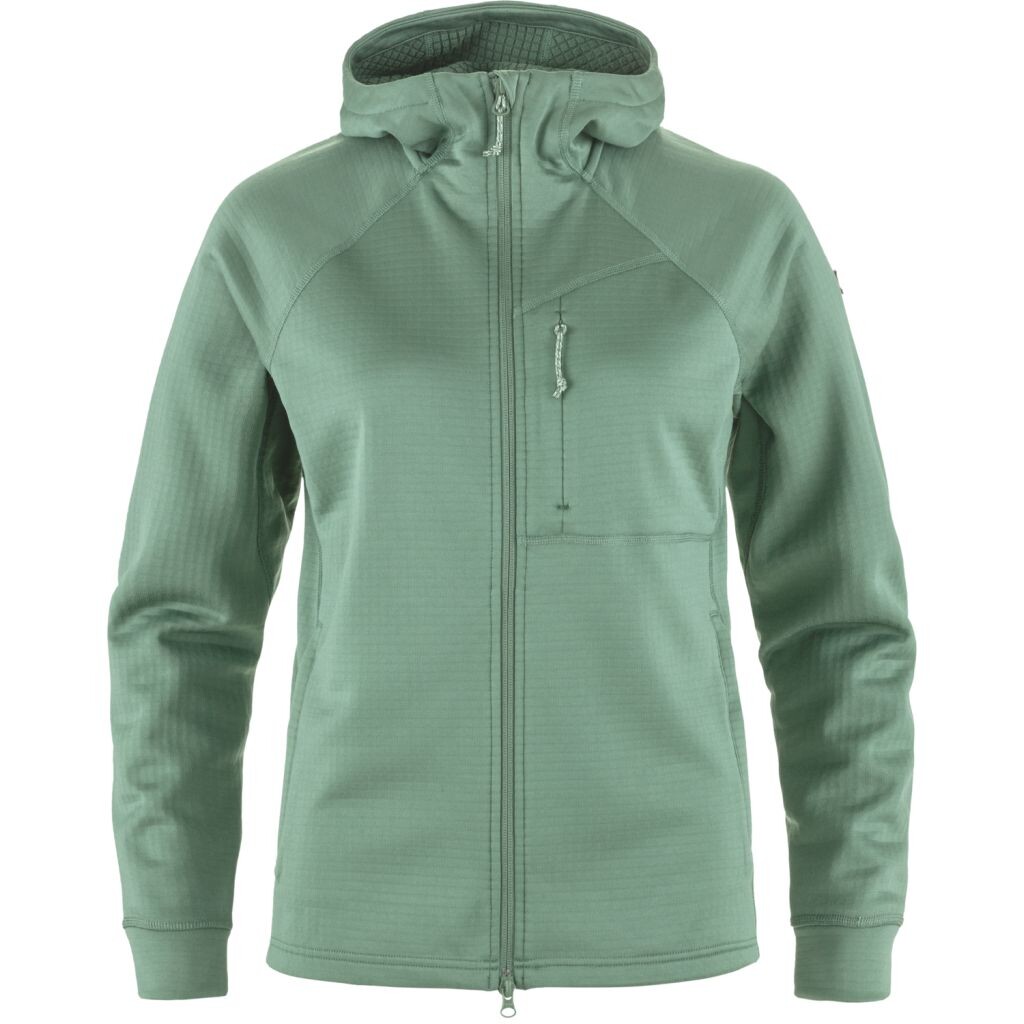 FJÄLLRÄVEN Abisko Grid Fleece Hoodie W, Patina Green (vzorek) velikost: S