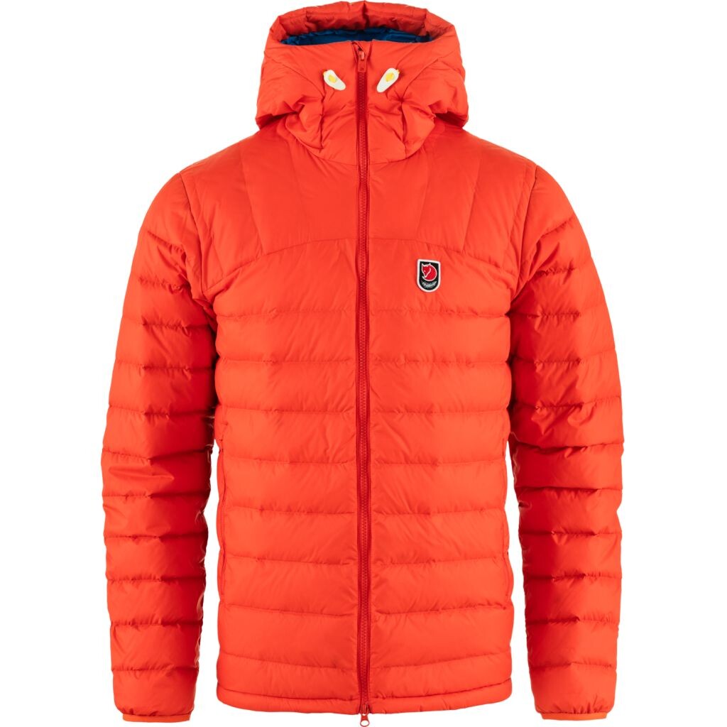 FJÄLLRÄVEN Expedition Pack Down Hoodie M, Flame Orange-UN Blue (vzorek) velikost: M
