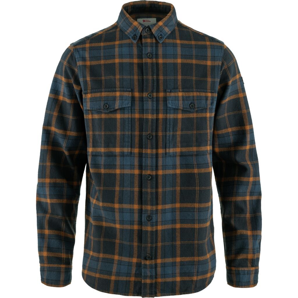 FJÄLLRÄVEN Övik Twill Shirt M, Dark Navy-Chestnut (vzorek) velikost: M