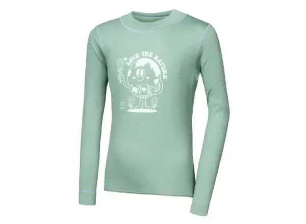 Sensor Merino DF Planet dětské triko dlouhý rukáv Basil Green vel. 110