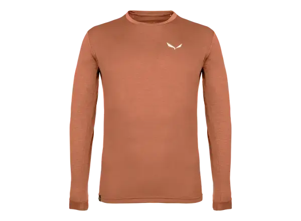 Salewa Puez Melange Dry pánské triko dlouhý rukáv bombay brown melange vel. L