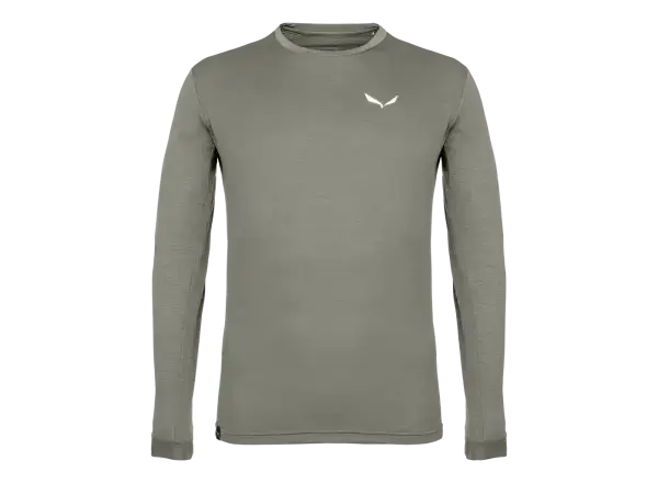 Salewa Puez Melange Dry pánské triko dlouhý rukáv faded green melange vel. L