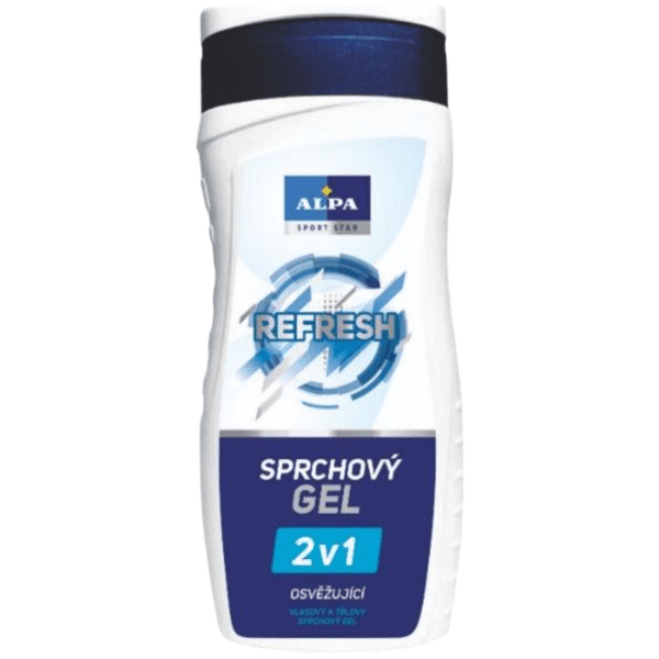 Alpa Sport Star Refresh 2v1 osvěžující sprchový a vlasový gel s vůní mentholu 300 ml