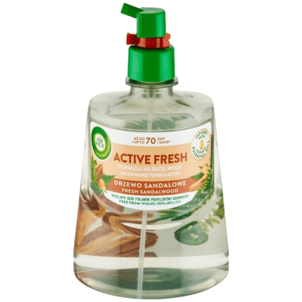 Air Wick Active Fresh Santalové dřevo náhradní náplň do difuzéru, 228 ml