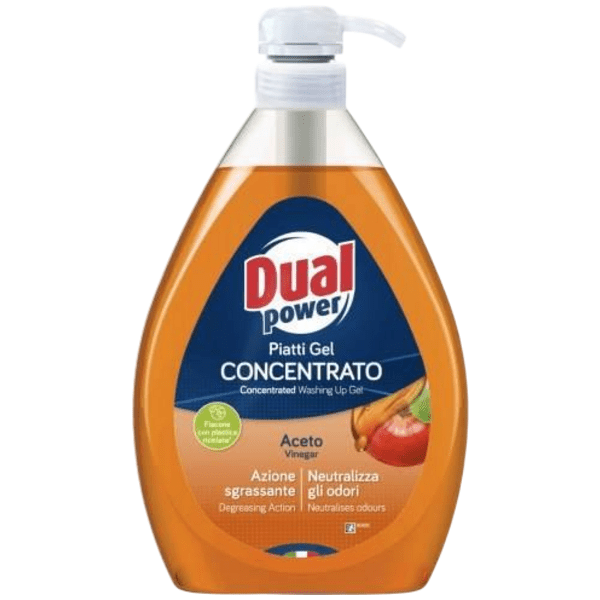 Dual Power Aceto Vinegar 1L - prostředek na nádobí s pumpičkou