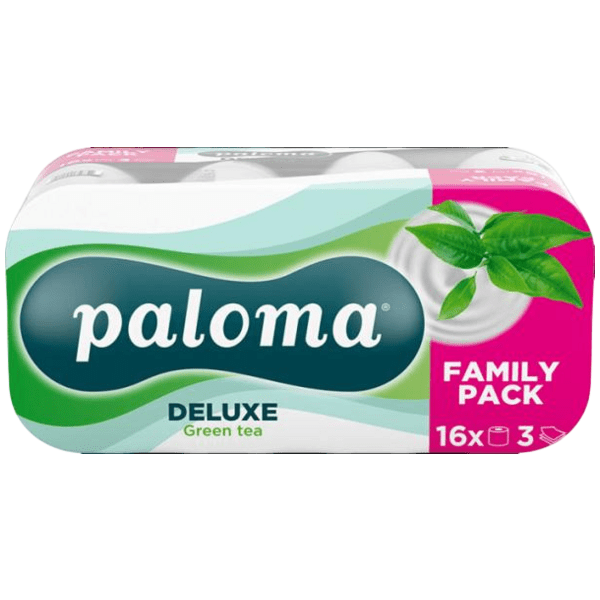 Paloma 3vrstvý toaletní papír Green Tea, 16 rolí
