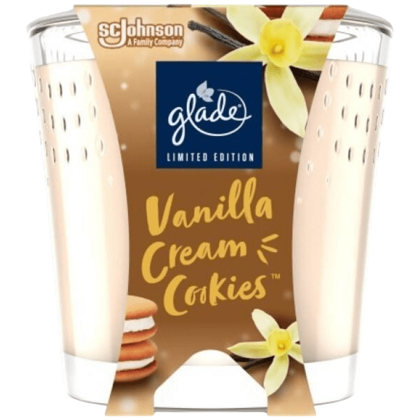 Glade svíčka vonná Maxi Vanilla Cream Cookies, 204 g