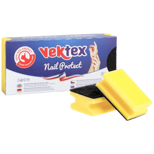 Vektex Houbičky na nádobí tvarované Nail Protect 3ks