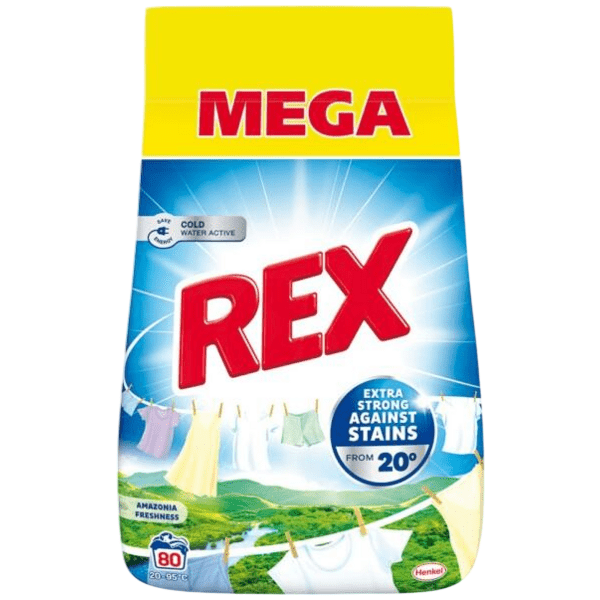 REX prací prášek Amazonia Freshness 80 praní, 4,4kg
