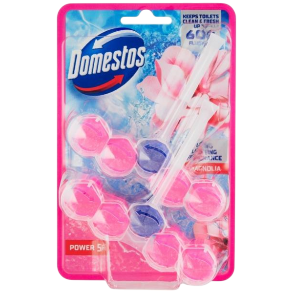 Domestos Power 5 Magnolia tuhý WC blok 2 x 50g