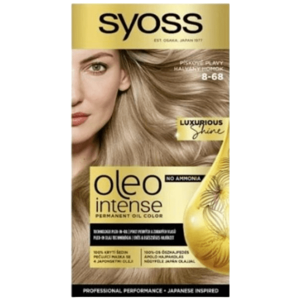 Syoss Oleo Intense barva na vlasy, 8-68 pískově plavý, 50 ml