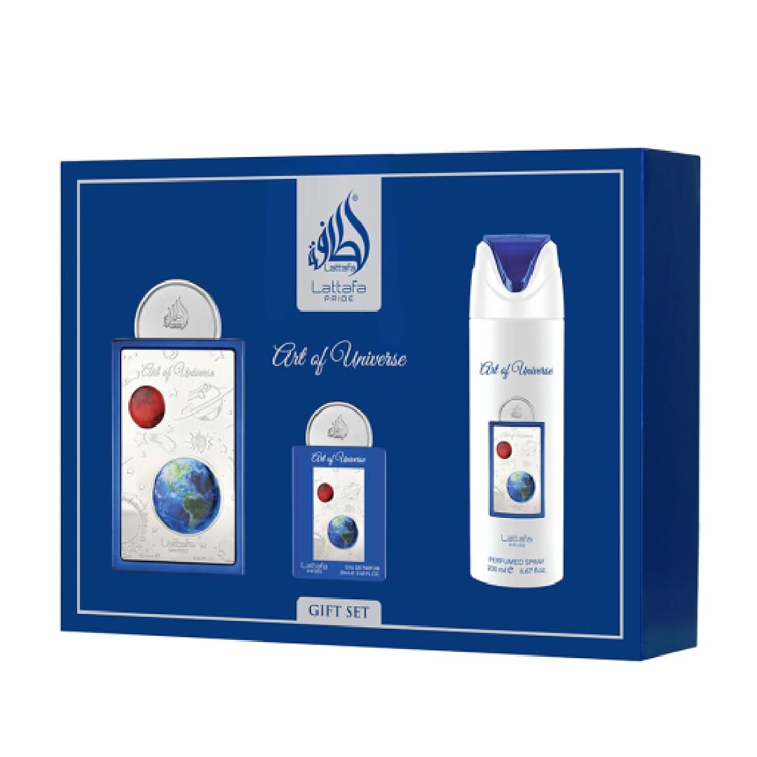 Lattafa Pride Art of Universe - unisex parfém, EDP, DÁRKOVÁ SADA: Parfém, 100 ml + 20 ml + deodorant, 200 ml