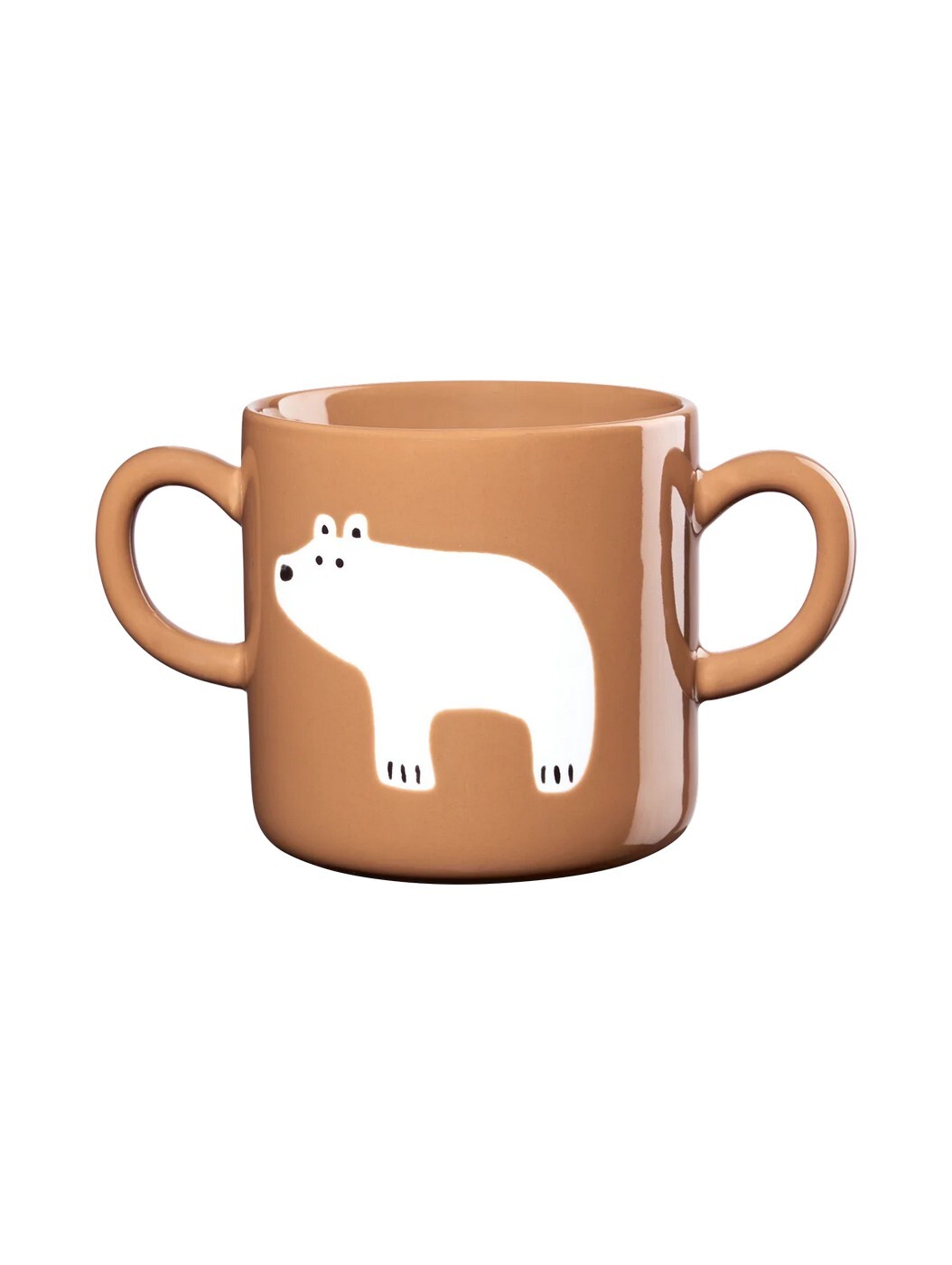 Porcelánový hrnek s uchem 250 ml medvěd KIDS ASA Selection - hnědý