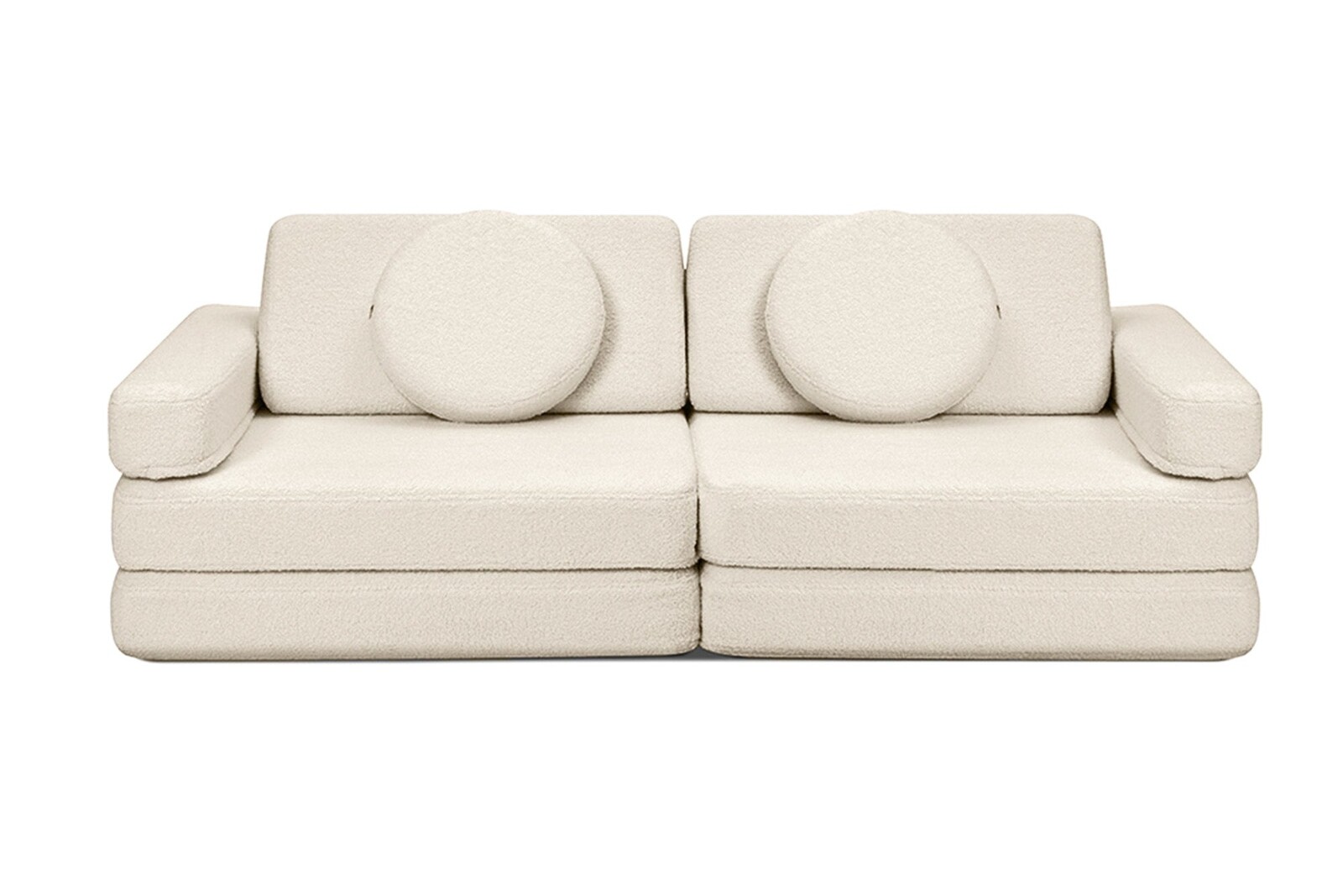 SHAPPY Dětská rozkládací pěnová pohovka SHAPPY PLAY TEDDY Barva: Soft Cream