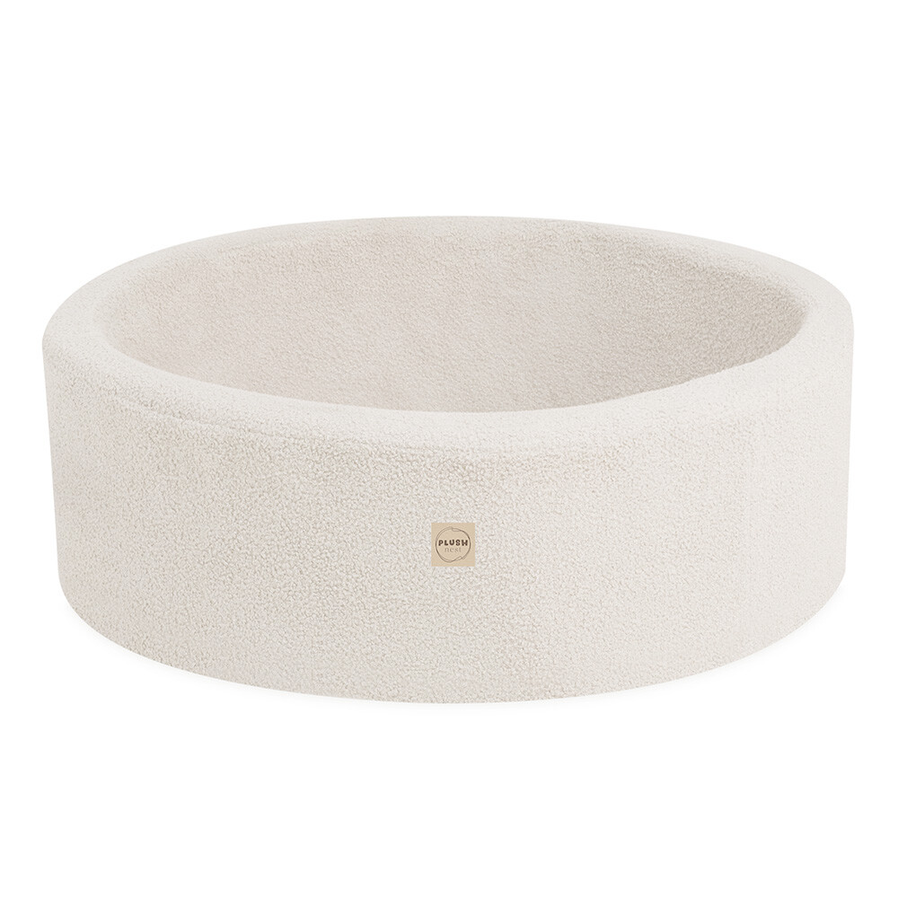 PLUSH NEST PLUSH NEST Suchý bazén kulatý Krémový beránek Ø 90 × 30 cm